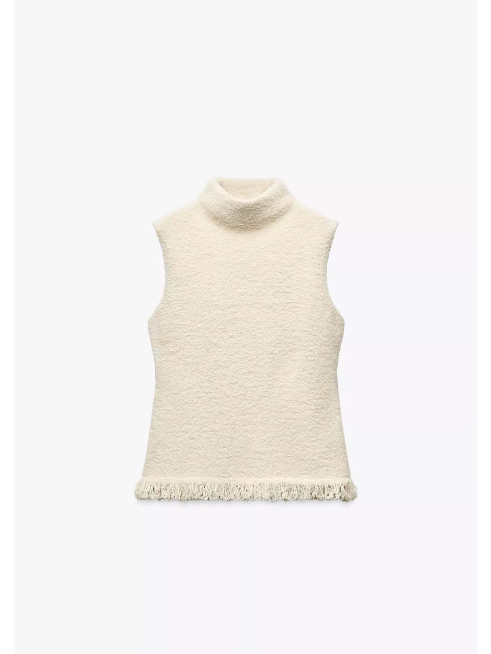 ZARA NWT FRINGED KNIT TOP- SIZE SMALL. LIGHT WEIGHT CAN BE WORN SPRING & SUMMER.